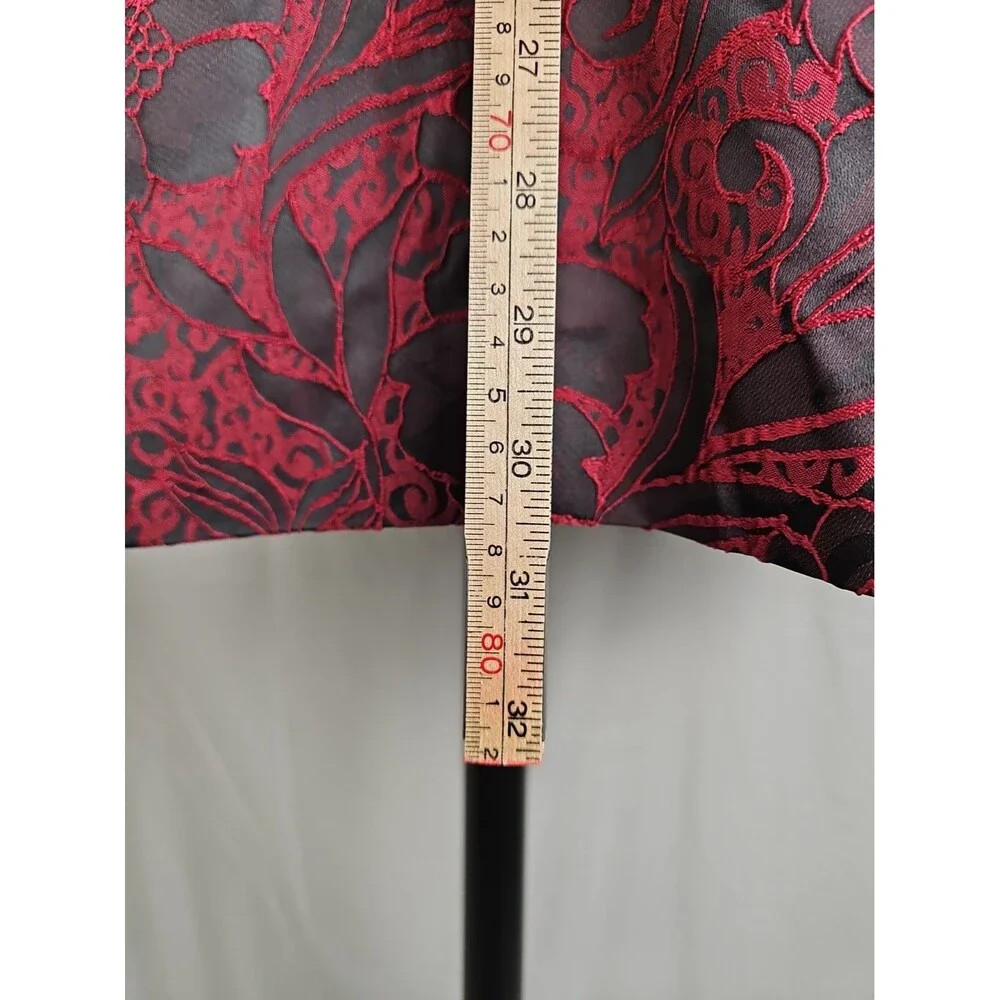 HI-TIE Mens 2XL Red Black Floral Tuxedo Dinner Blazer Jacket NWT